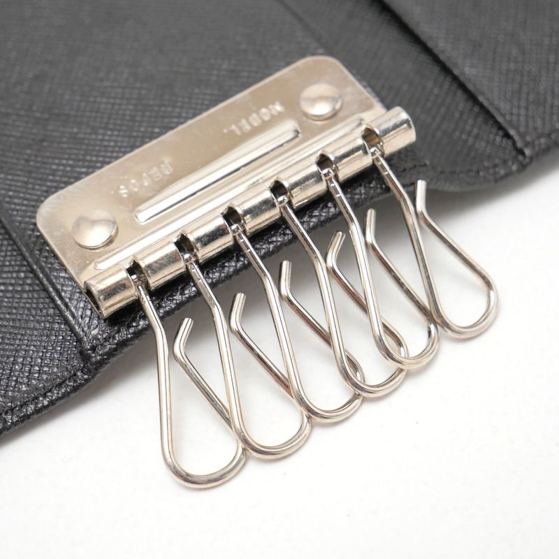 Prada Depos Saffiano Key Case 6-ribbon Leather Made In Italy 20241022 Ra1710