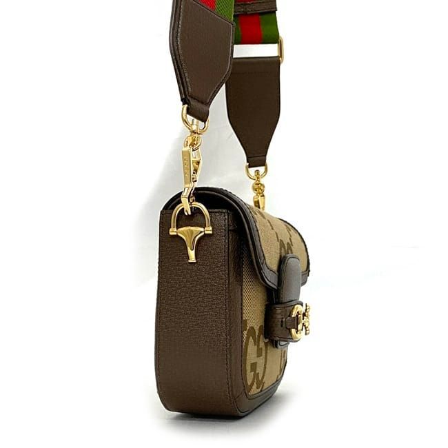 Gucci Shoulder Bag F22018 Brown Beige Horsebit