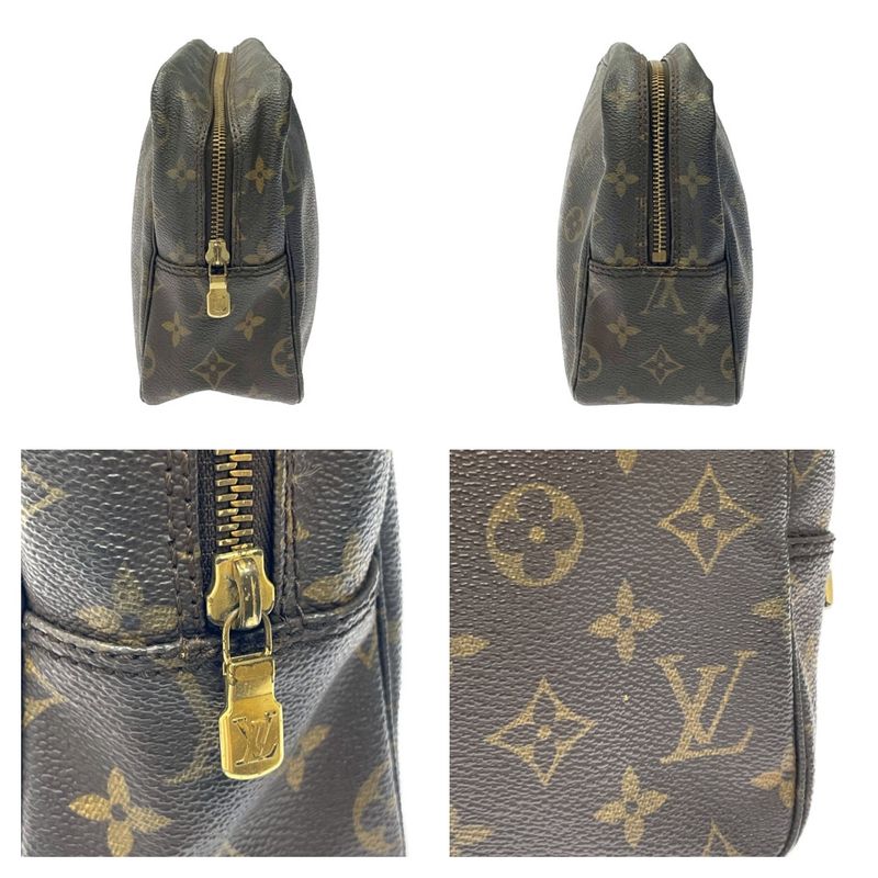 Louis Vuitton M47522 Monogram PVC Trousse Toilette 28 Brown 344685 Second Bag
