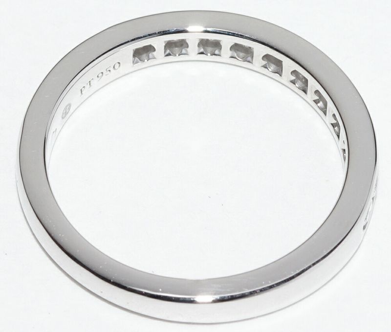 Tiffany & Co Pt950 Ring With 11 Diamonds (033ct) Half Circle Channel Setting