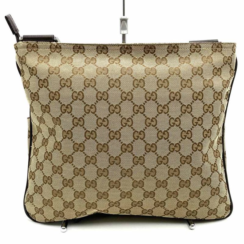 Gucci 256100 Crossbody Shoulder Bag Brown GG Canvas Sherry Line Ladies Fashion