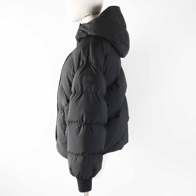 Hermes 2024 4h0178dr Crudo Cell Patch Hooded Down Jacket Black 34 With Hangers