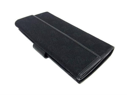 Gucci 212089 GG Pattern GG Canvas Folded Long Wallet Coin Purse
