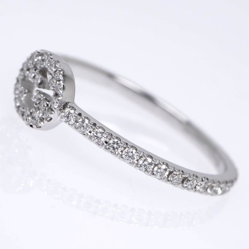 Gucci Interlocking GG Ring No 9 750wg Full Eternity Diamond
