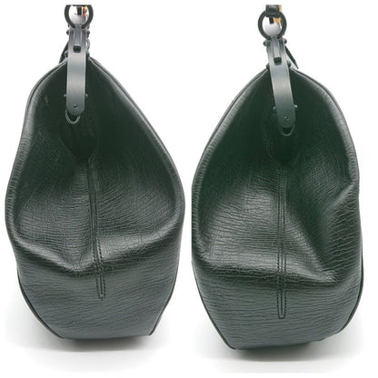 Gucci Bamboo Clasp Handbag Black Leather