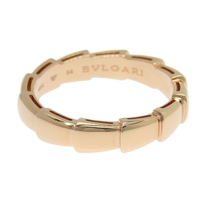 Bvlgari Bulgari Serpenti Viper Ring 18K Pink Gold 750 Pink Gold #64 Equivalent