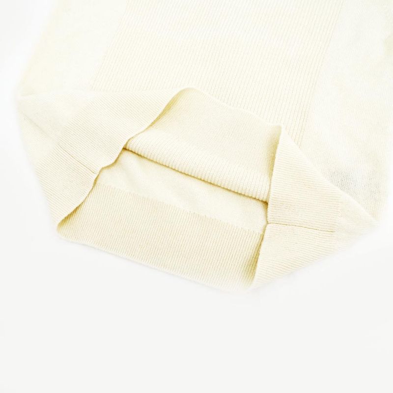 Hermes Short Sleeve Knit White Size 36 Cashmere Short Sleeve Women's