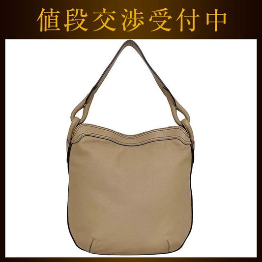 Loewe One Shoulder Bag Beige Excellent Condition Leather Preowned Loewe