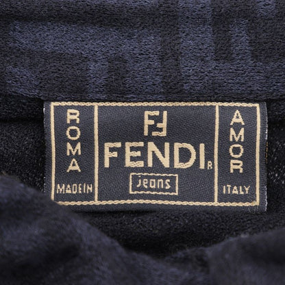 Fendi Zucca Wool Black Women's Long Sleeve Shirt