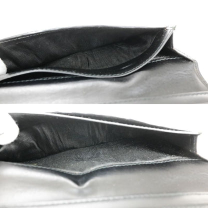 Gucci Long Wallet Logo Black Leather 08bs166