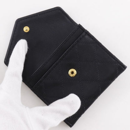 Chanel Bicolore Coco Mark Calf Black Ladies Coin Case