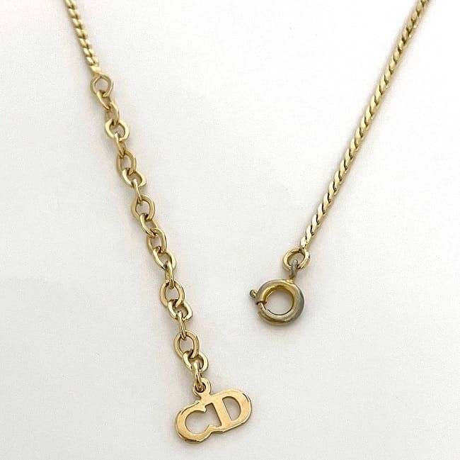 Christian Dior Necklace Ec22690 Gold Excellent Condition GP