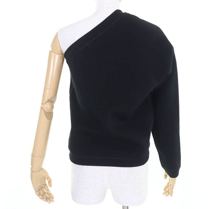 Louis Vuitton 24SS Logo One Shoulder Technical Knit Pullover Top Black XS Made