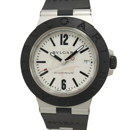 Bvlgari Aluminum Steve Aoki Limited Aluminum Automatic White Dial Rubber Black