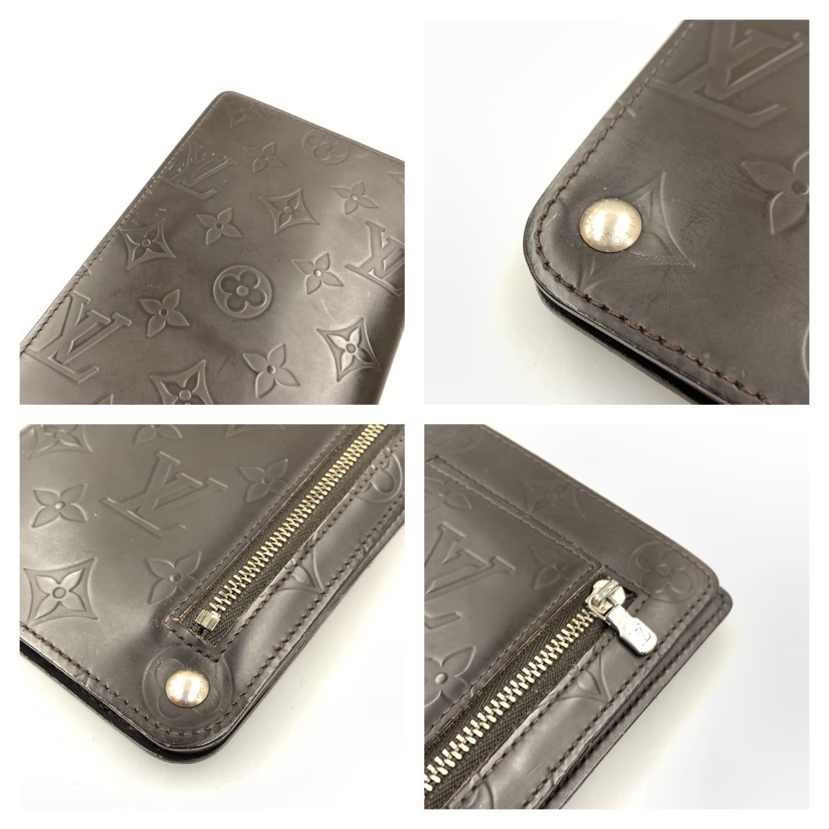 Louis Vuitton Monogram Glace Hoist Long Wallet M66450 Brown