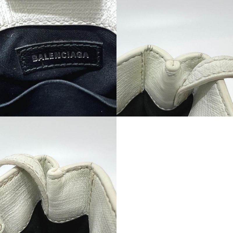 Balenciaga Tote Bag Everyday Shopping Phone Shoulder 593826 Leather White