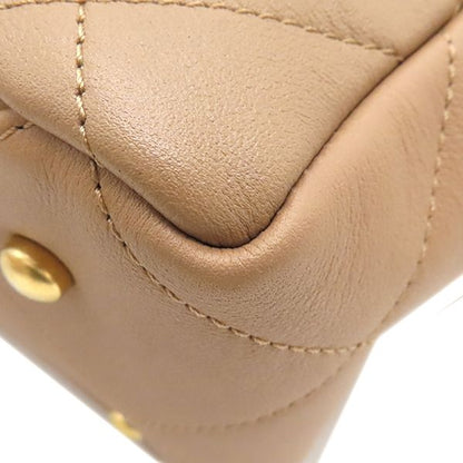 Chanel Tote Matelasse Shopping Bag Leather Beige Gold Hardware Shoulder As3508