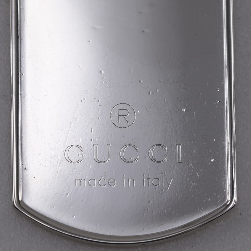 Gucci Dog Tag Plate Silver 925 Unisex 19.0g Pendant Top
