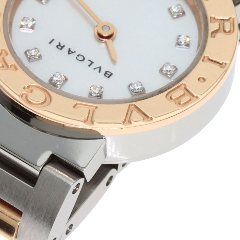 Bvlgari Bbp23sg Bvlgari 12P Diamond Watch SS Ssx18k Pink Gold Ladies