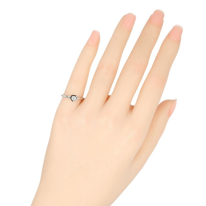 Cartier D'amour Diamants Légers 18kwhite Gold × Diamonds #7 Ladies 2.4g Ring