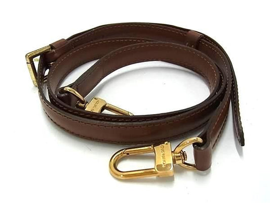 Louis Vuitton Leather Shoulder Strap For Bag Crossbody Shoulder Strap Brown