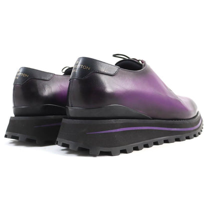 Louis Vuitton Congrès Line Plain Toe Derby Shoes Leather Shoes Purple Gradient
