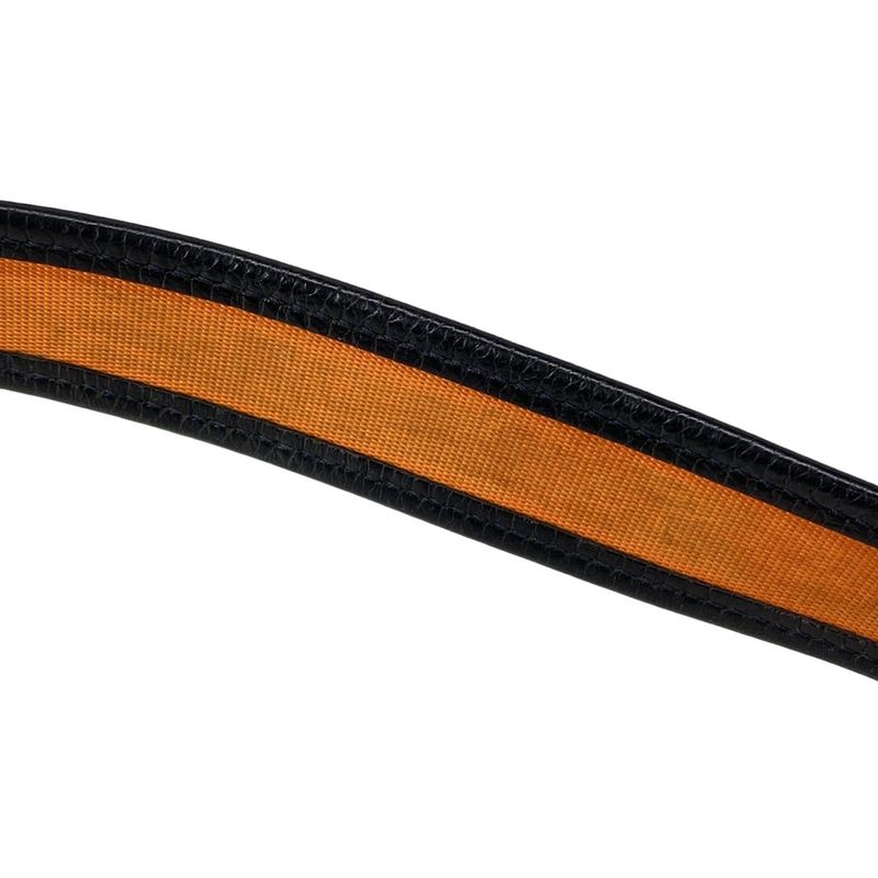 Dior/christian Dior Shoulder Bag Saddle Bag Navy Black And Orange Leather