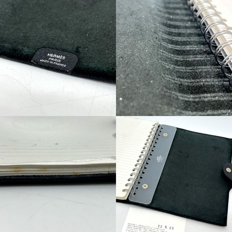 Hermes Notebook Cover Ulysse Nardin GM Taurillon Clemence Black