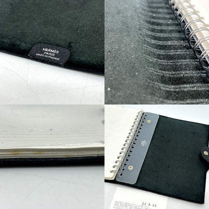 Hermes Notebook Cover Ulysse Nardin GM Taurillon Clemence Black