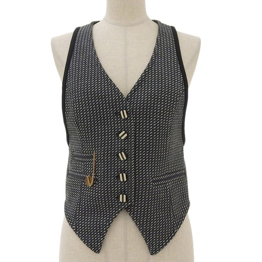 Louis Vuitton 2020ss Wool Check Vest With Gold Coin Charm 34 Women