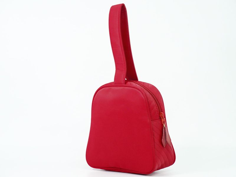 Authentic Yves Saint Laurent YVES Saint Laurent YSL Nylon Handbag Red Bag