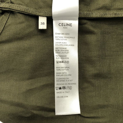Celine Cotton Military Dress - 38 - Khaki - Women