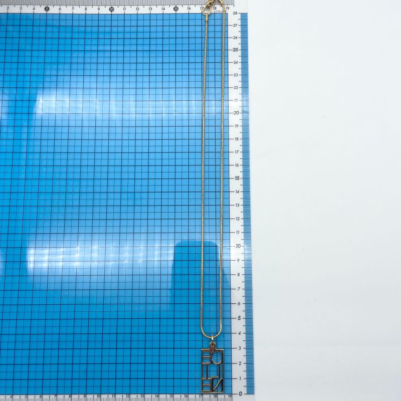 Celine Logo Necklace Gold Snake Chain 24-5849s