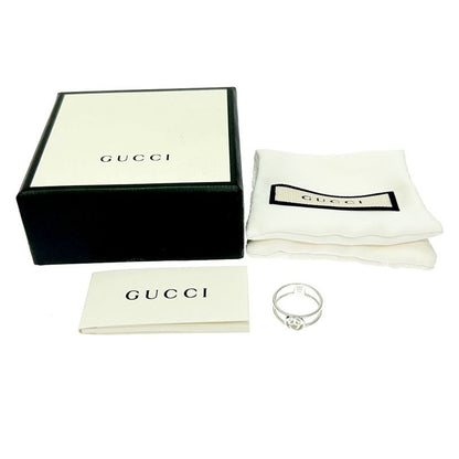 Gucci Silver Slim Open Band Ring 2.0g 925 Engraved 407822 Ring with Box