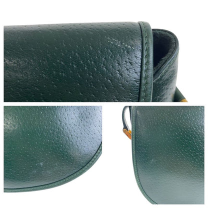 Gucci Vintage Old Gucci Green Gold Hardware Leather 007 261 0074 Shoulder Bag