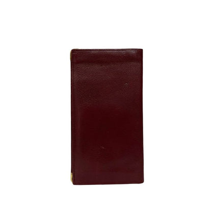 Celine Vintage Carriage Logo Leather Bifold Long Wallet
