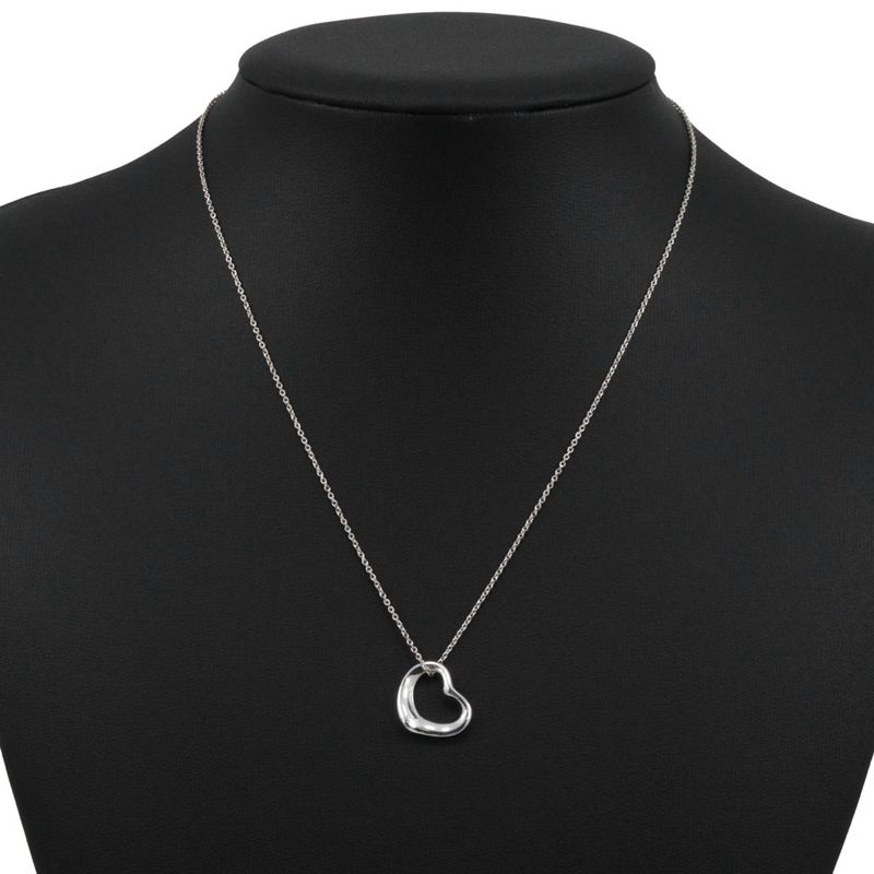 Tiffany & Co Open Heart Elsa Peretti 925 Silver Ladies 2.1g Necklace