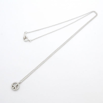 Tiffany & Co Necklace Metro/peace Sign Round Shape Circle 18K White Gold White