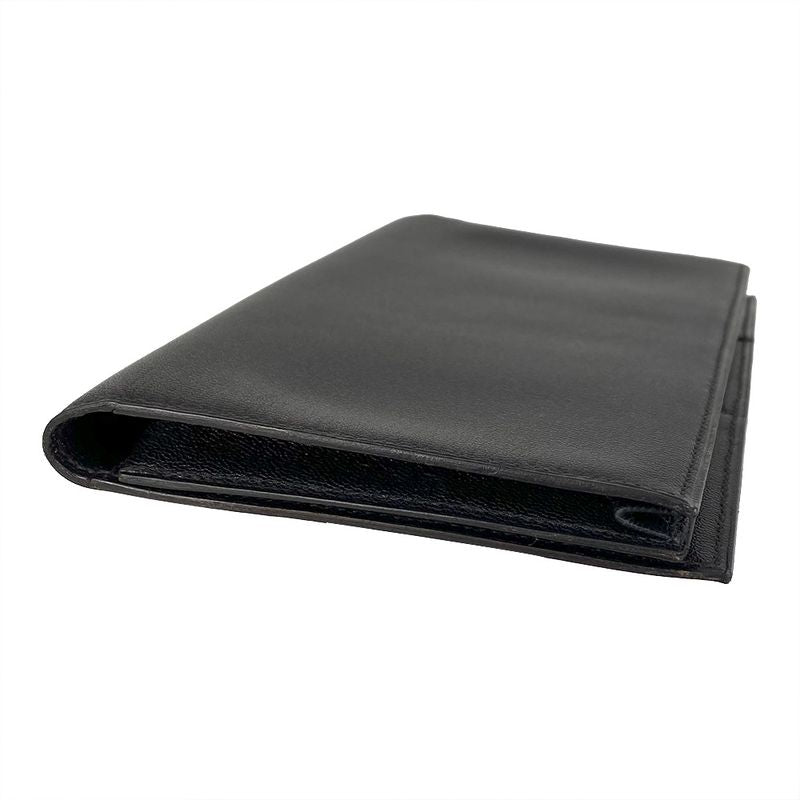 Hermes Bifold Billfold Black Wallet