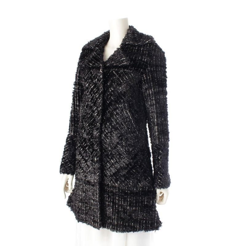 Chanel 13-14aw Wool Nylon Metallic Earth Button A-line Jacket Outerwear P46961