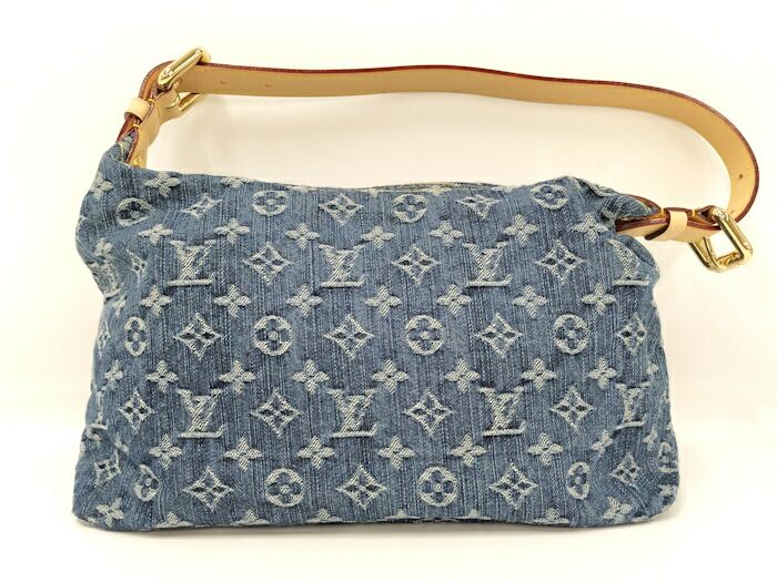 Louis Vuitton Baggy PM Handbag Monogram Denim Blue M95049