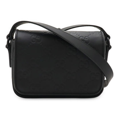 Gucci GG Rubber Effect Super Mini Bag Shoulder Bag Crossbody Black 794062