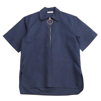 Celine Short Sleeve Shirt Size 38 Phoebe Period Ring Zip Half Zip Pullover