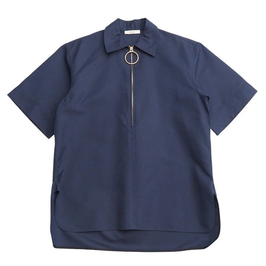 Celine Short Sleeve Shirt Size 38 Phoebe Period Ring Zip Half Zip Pullover