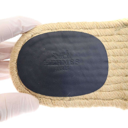 Hermes Antigua Sandals Antigua Espadrille Calf Sole Sandals Navy 40
