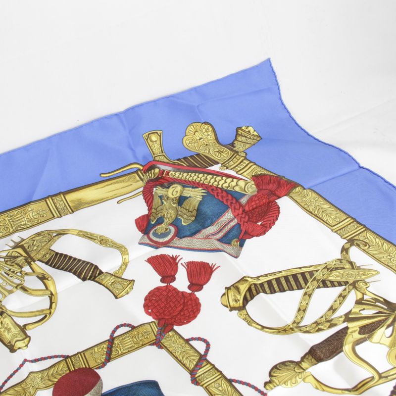 Hermes Grand Uniforme Carré 90 Scarf Silk Ladies Multicolor High Brand Luxury