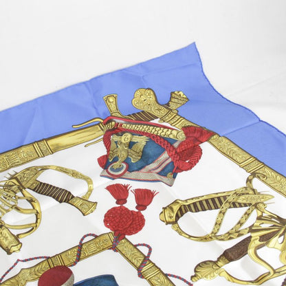 Hermes Grand Uniforme Carré 90 Scarf Silk Ladies Multicolor High Brand Luxury