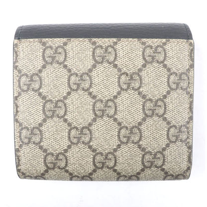 Gucci 598587 Double G Bicolor Medium Wallet Trifold Wallet GG Supreme Canvas