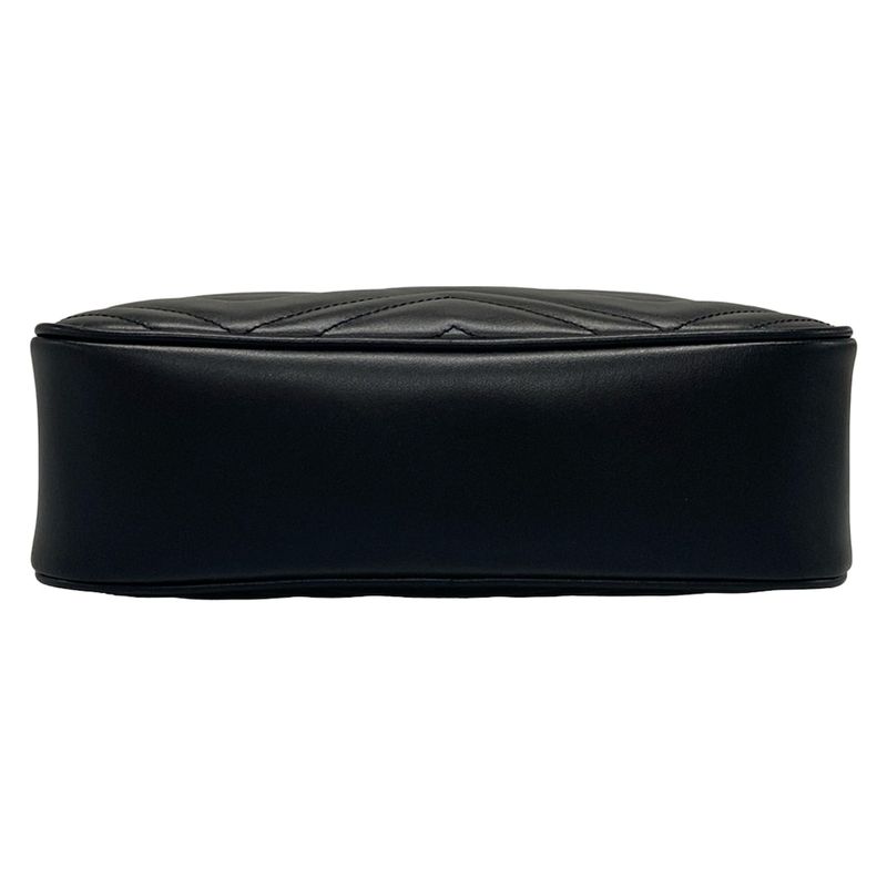 Gucci Shoulder Bag GG Marmont 447632 Black Quilted Leather