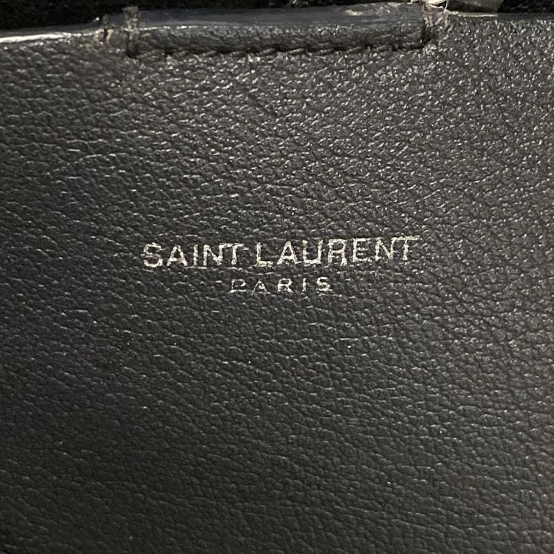 Saint Laurent Paris Tote Bag 410666 Black Fringe Leather